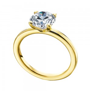 Yellow Gold Solitaire Engagement Ring Mounting