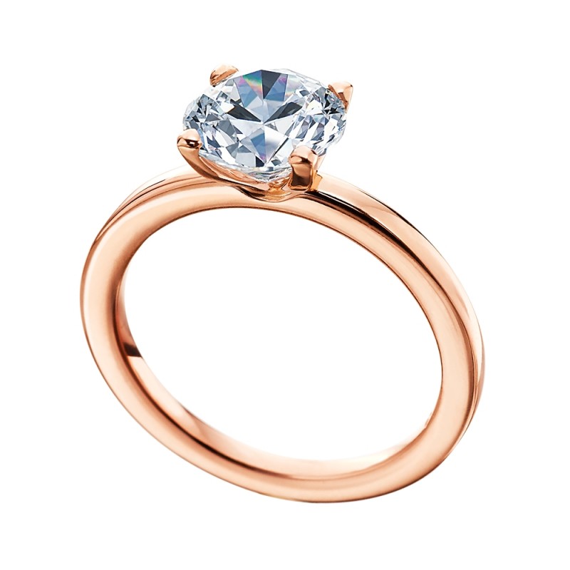 Rose Gold Solitaire Engagement Ring Mounting