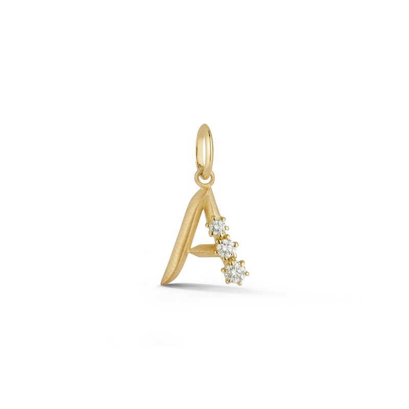 Gold And Diamond Letter A Charm - Pdd02945